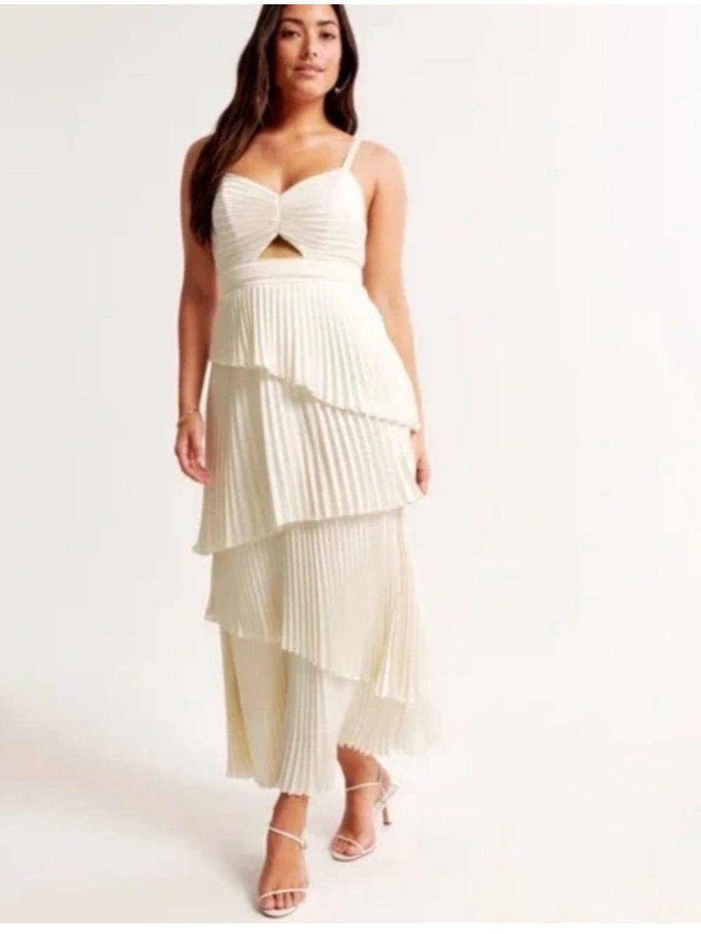 Abercrombie & Fitch New!!! Giselle Pleated Tiered Maxi large - Picture 3 of 9